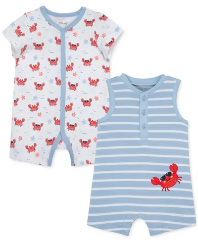 Little Me Baby Boys Crab Rompers, Pack Of 2