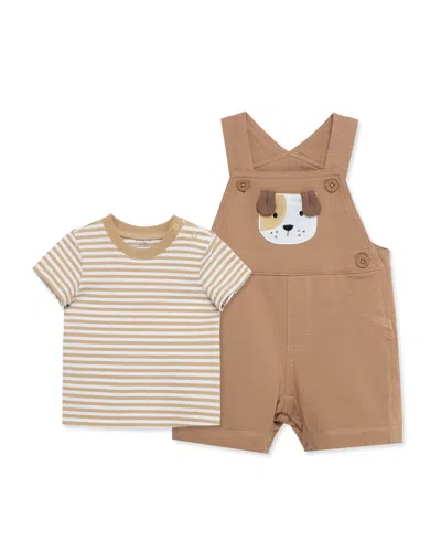 Little Me Baby Boys Puppy Shortall In Brown