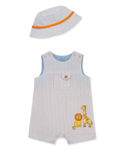 Little Me Baby Boys Safari Sunsuit With Hat In Tan