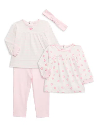 Little Me Baby Girl's 4-piece Tops, Leggings & Headband Set In Pink