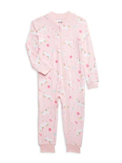Little Me Baby Girl's Unicorn Coverall In Pink