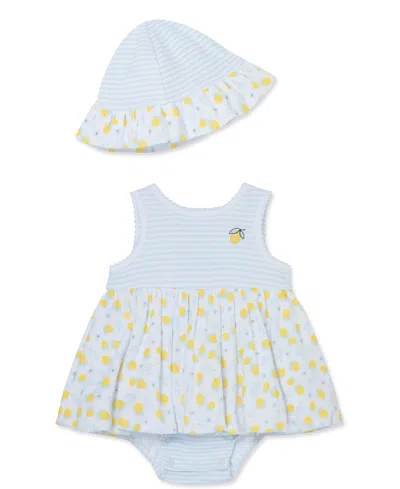 Little Me Baby Girls Lemons Popover With Hat In Blue