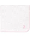 Little Me Baby Girls Prima Ballerina With All Over Heart Print Blanket In White,pink