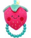 Little Me Baby Girls Strawberry Rattle Toy With Teether In Pink