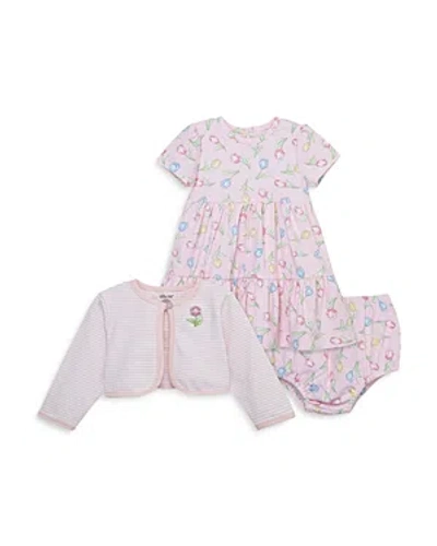 Little Me Baby Girls' Tulip Cardigan, Dress, & Bloomers Set - Baby In Pink