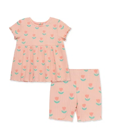 LITTLE ME BABY GIRLS TULIP KNIT PLAY SET