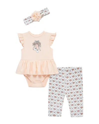 Little Me Kids' Ballet Bodysuit Pant Headband In Multi