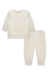 Little Me Bear Sweatshirt & Joggers Set In Neutral
