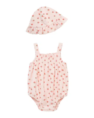 Little Me Babies' Berries Bubble Hat In Pink