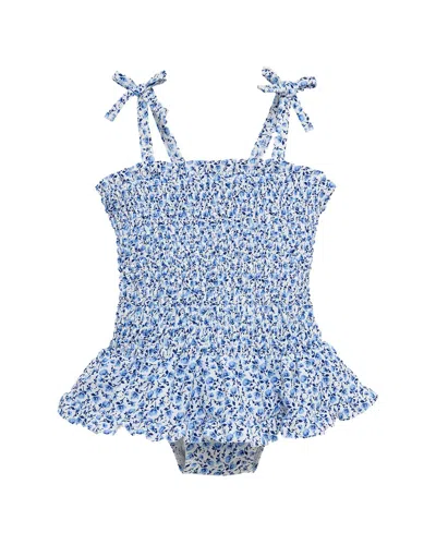 Little Me Kids' Blue Floral Swimsuit
