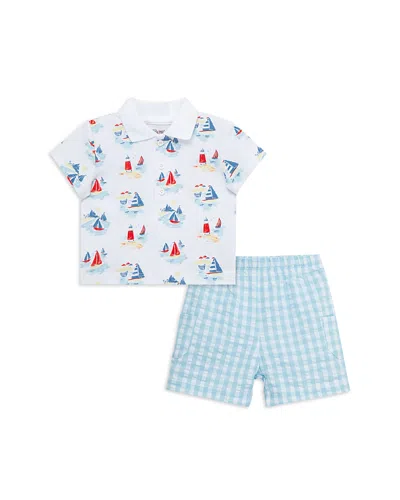 Little Me Boys' Breezy Polo Shirt & Shorts Set - Baby In Blue