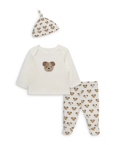 Little Me Boys' Cute Puppy Lap Shoulder Top, Hat & Footed Pants Set - Baby In Multi