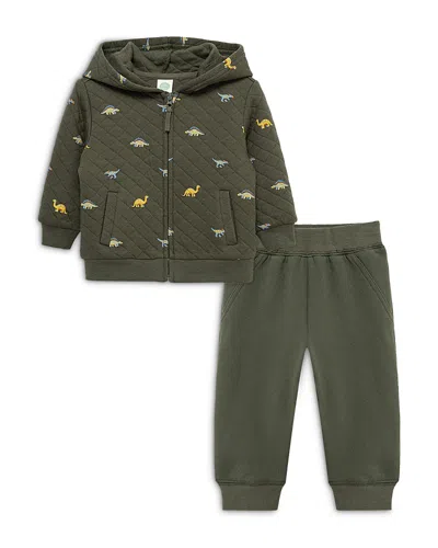Little Me Boys' Dino Hoodie & Jogger Set - Baby In Green