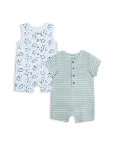 Little Me Boys' Dino Rompers, 2 Pack - Baby In Green