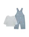 Little Me Boys' Doggies Long Sleeve Top & Overall Set - Baby In Blue
