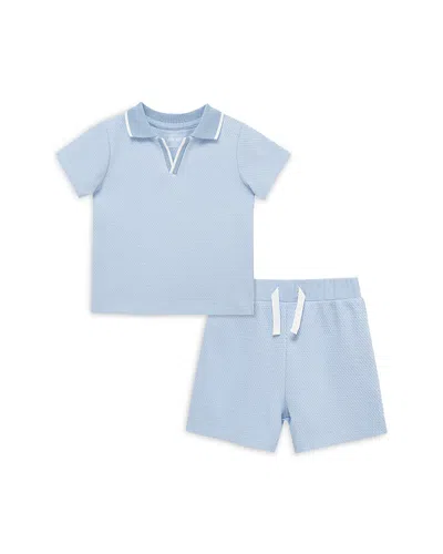 Little Me Boys' Polo & Shorts Set - Baby In Blue