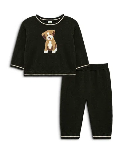 Little Me Boys' Puppy Cotton Sweater Set - Little Kid In Black
