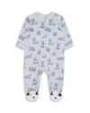 Little Me Boys' Puppy Print Footie - Baby In Grey