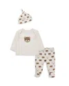 Little Me Boys' Three Piece Cute Bear Set - Baby In Gray