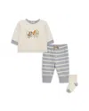 Little Me Boys' Three Piece Hiking Jogger Set - Baby In Blue