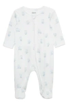 Little Me Busy Bears Pima Cotton Footie In Blue