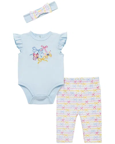 Little Me Kids' Butterfly Bodysuit Pant Headband In Multi
