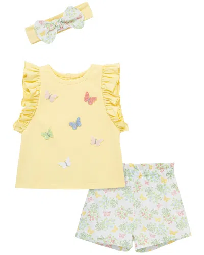 Little Me Kids' Butterfly Play Set Headband In Yellow