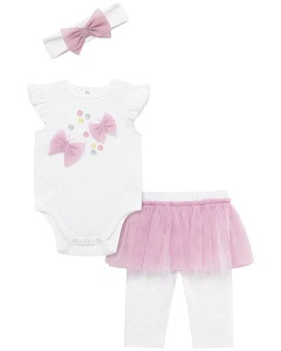 Little Me Kids' Butterfly Skegging Set Headband In White