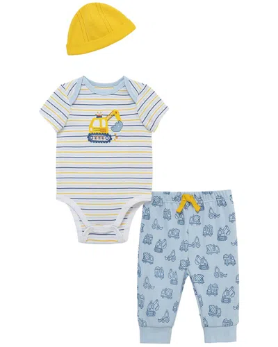 Little Me Kids' Construction Bodysuit Set Hat In Multi