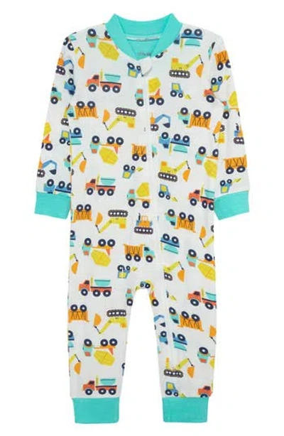 Little Me Babies'  Construction Fitted One-piece Pajamas