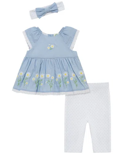 Little Me Kids' Daisy Border Set Headband In Multi