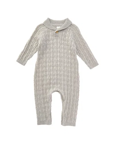 Little Me Kids'  Diamond Stitch Coverall In Gray