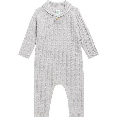 Little Me Babies'  Diamond Stitch Romper In Gray