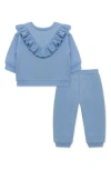 Little Me Eyelet Ruffle Sweatshirt & Sweatpants Set