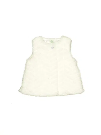Pre-owned Little Me Babies' Faux Fur Vest In White