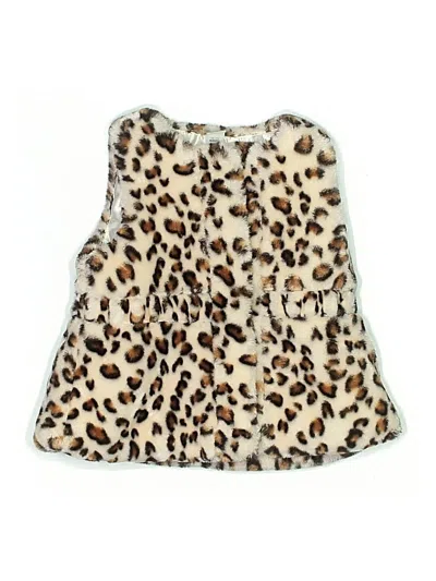 Pre-owned Little Me Kids' Faux Fur Vest In White