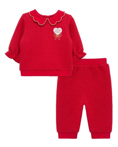 Little Me Festive Active Set In Red
