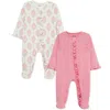 Little Me Floral 2-pack Assorted Footies In Multi