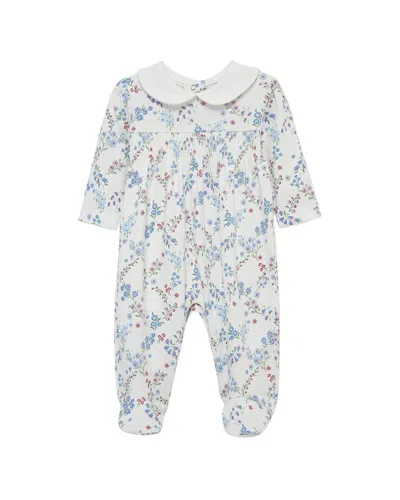 Little Me Floral Trellis Footie In Multi