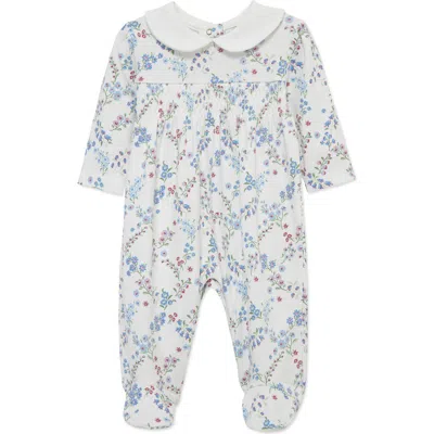 Little Me Babies'  Floral Trellis Pima Cotton Footie In Multi