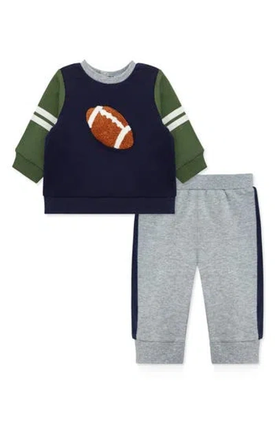 Little Me Babies'  Football Sweatshirt & Pants Set In Multi