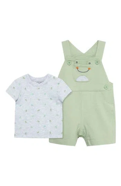 Little Me Frogs T-shirt & Overalls Set In Green