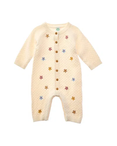 Little Me Fun Floral Coverall In Neutral