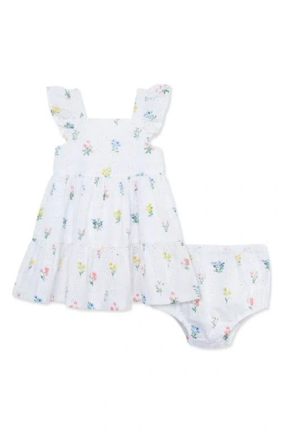 Little Me Babies'  Garden Cotton Sundress & Bloomers In Floral