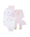 Little Me Girl's Sweet Bear Six Piece Gift Box Set - Baby In Pink