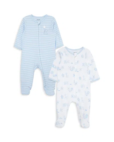 Little Me Girls' Bear Footies, Pack Of 2 - Baby In Blue