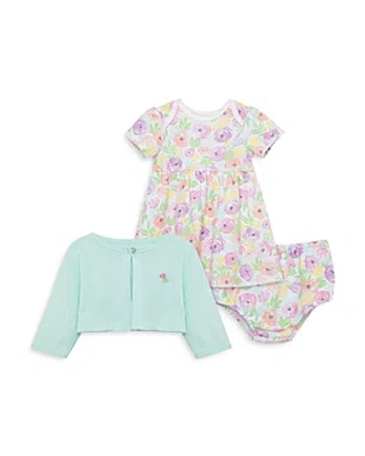 Little Me Girls' Blossoms Dress, Bloomer & Cardigan Set - Baby In Floral