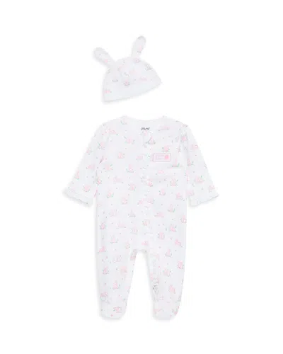 Little Me Girls' Bunny Footie & Hat - Baby In Pink