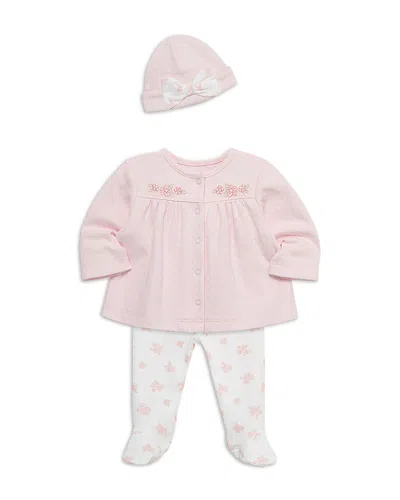Little Me Girls' Dainty Cardigan & Hat Set - Baby In Multi
