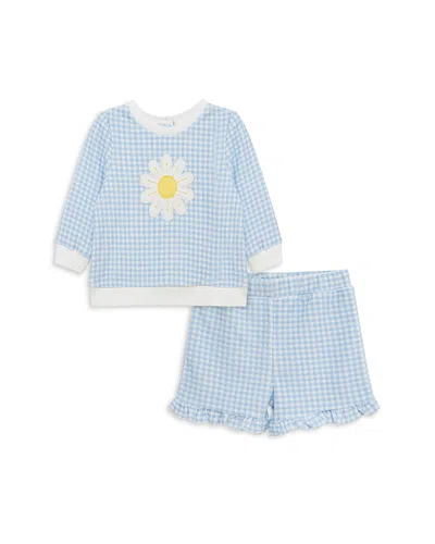 Little Me Girls' Daisy 2 Piece Shorts Set - Baby In Blue